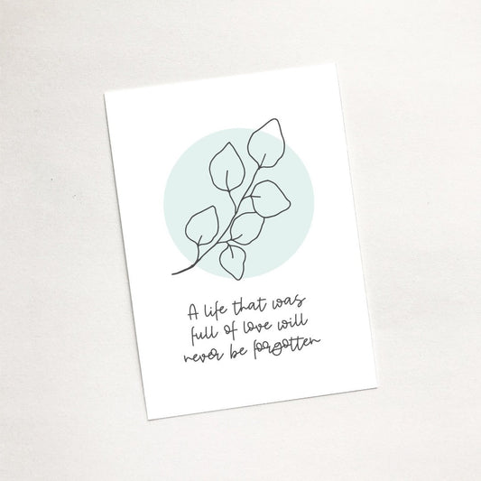 Never Forgotten (Flora) - Mini Card - Re-vived