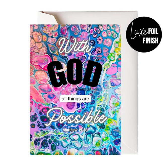 With God All Things Are Possible  Card - Re-vived