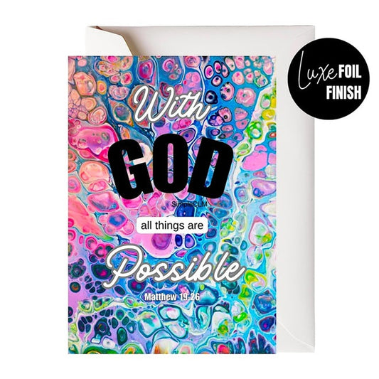 With God All Things Are Possible  Card - Re-vived