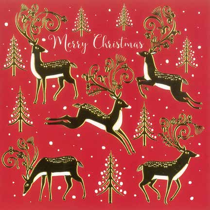 Christmas Cards: Deer (Pack of 4) - Re-vived