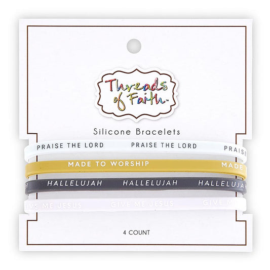 Silicone Bracelet - 4 Pack - Made To Worship