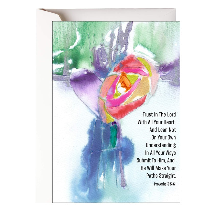 Trust In The Lord With All Your Heart(Proverbs 3:5-6) Card - Re-vived
