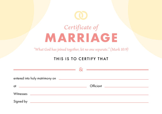 ETC Marriage Certificate A4 Landscape (pack of 10) - Re-vived