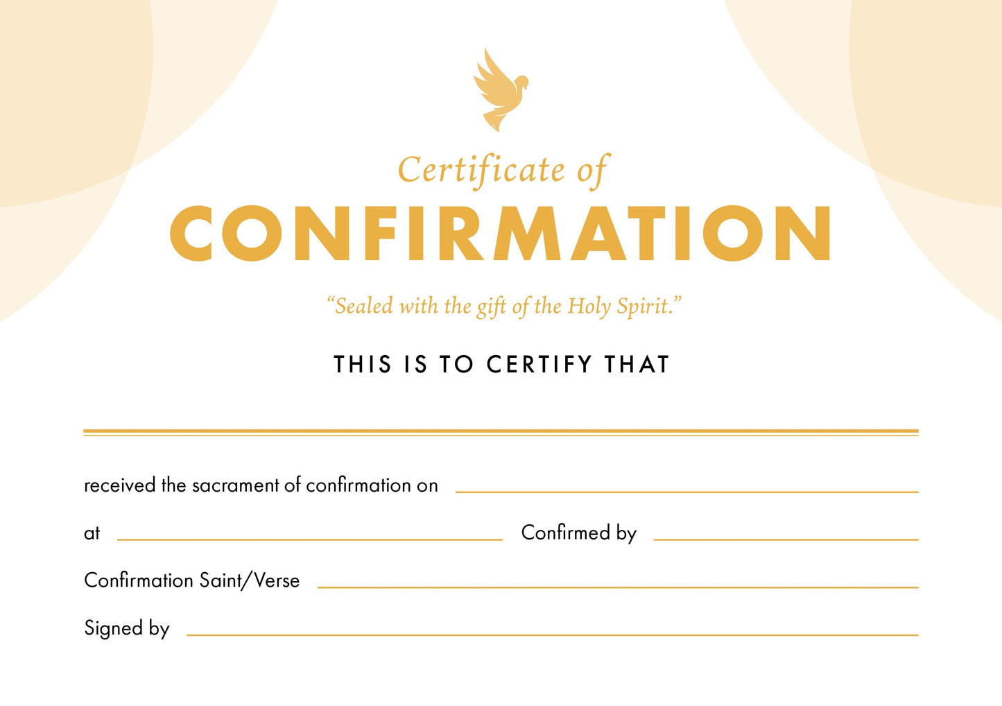 ETC Confirmation Certificate A5 Landscape (pack of 10) - Re-vived