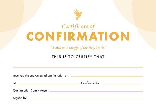 ETC Confirmation Certificate A5 Landscape (pack of 10) - Re-vived