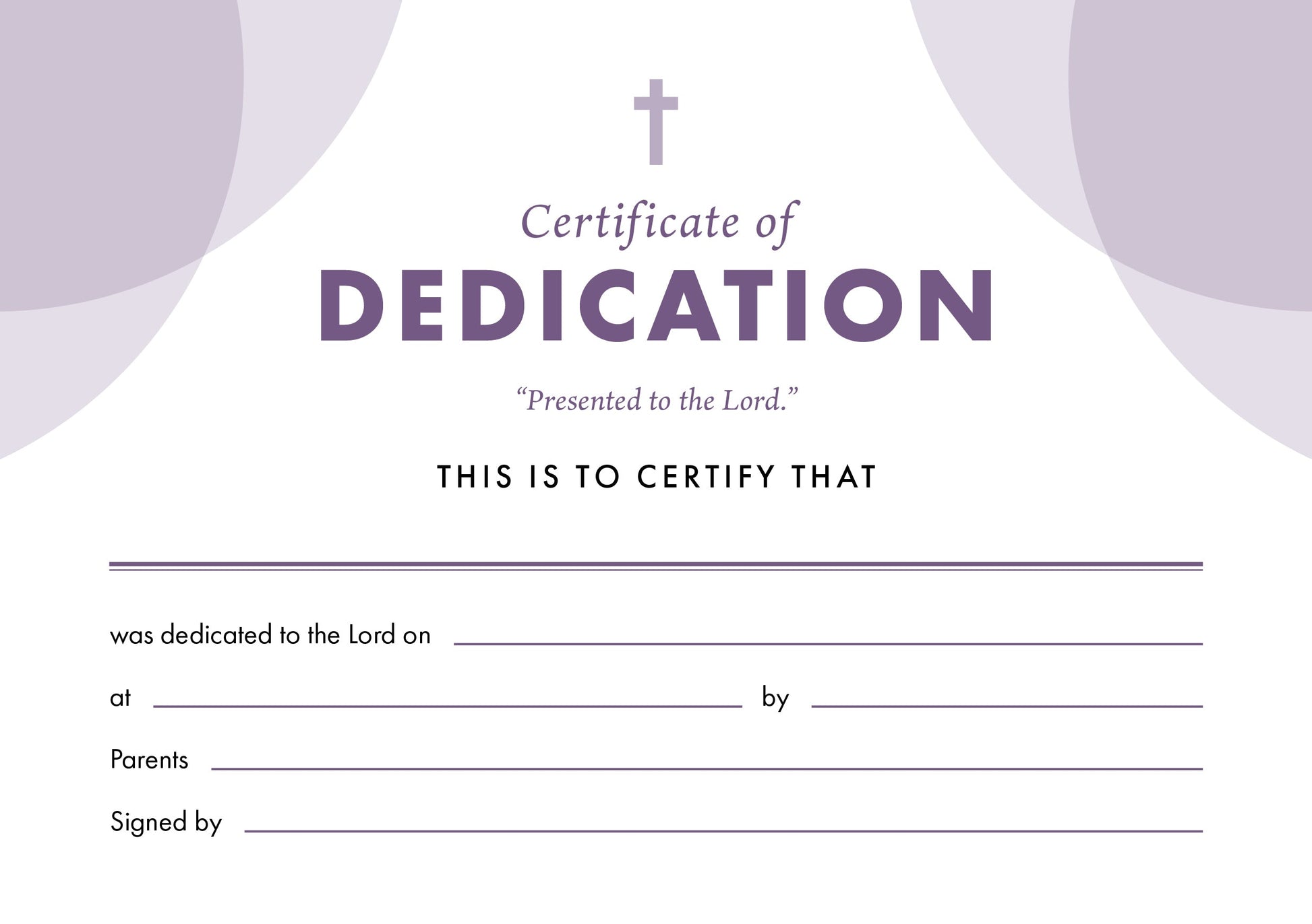 ETC Dedication Certificate A5 Landscape (pack of 10) - Re-vived