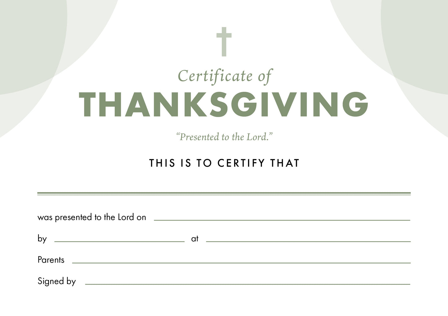 ETC Thanksgiving Certificate A5 Landscape (pack of 10) - Re-vived