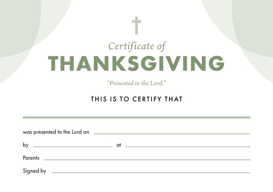 ETC Thanksgiving Certificate A4 Landscape (pack of 10) - Re-vived