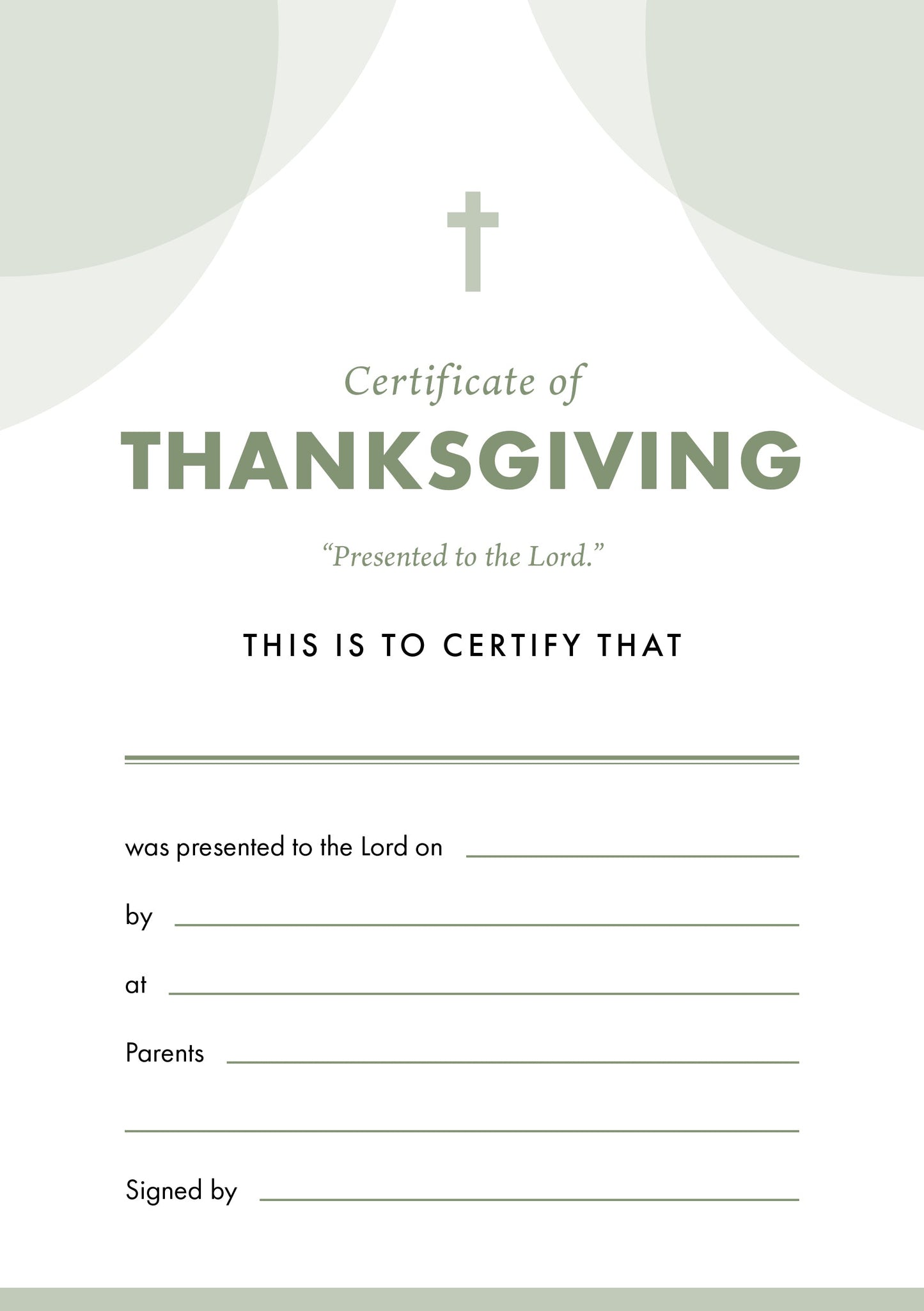 ETC Thanksgiving Certificate A4 Portrait (pack of 10) - Re-vived