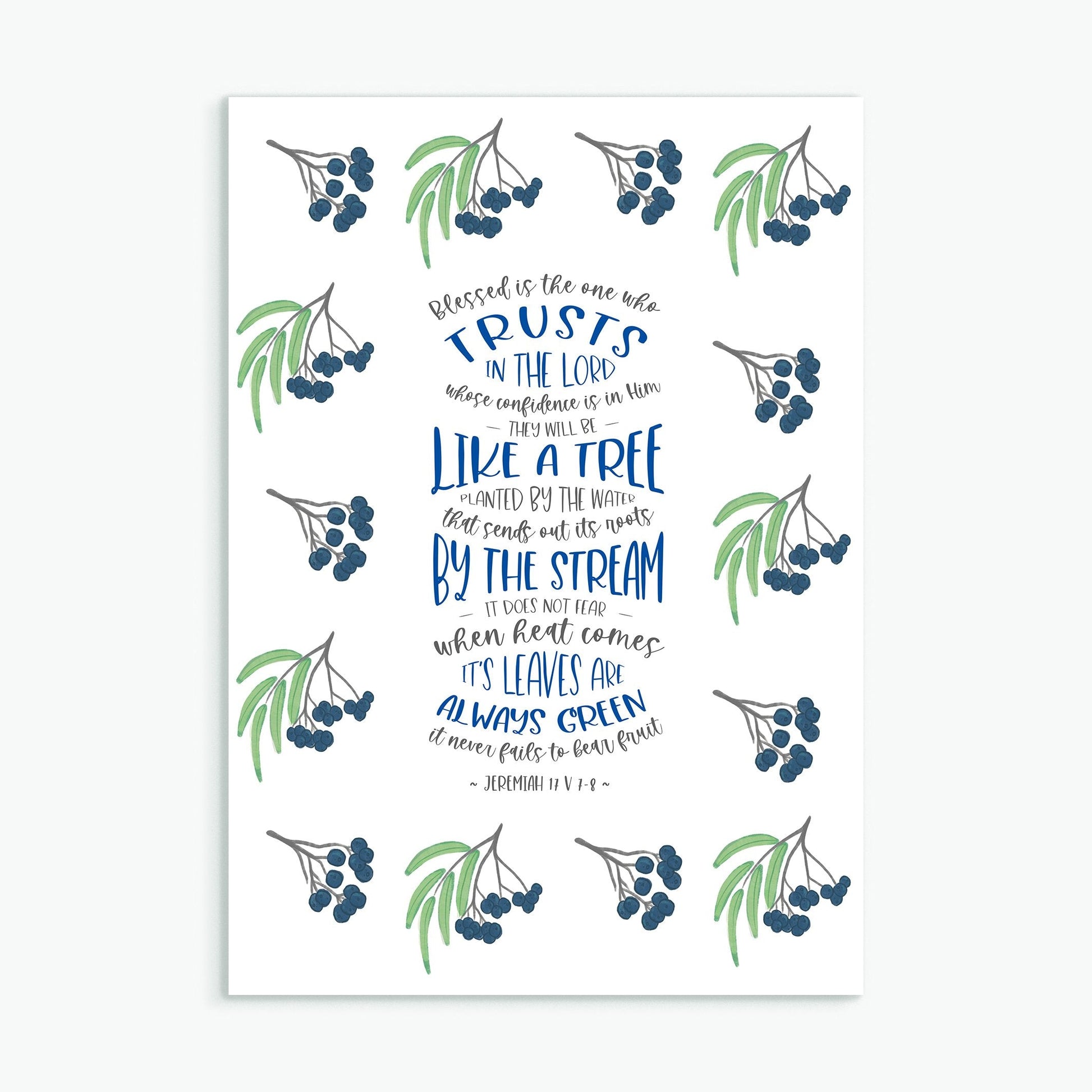 Blessed is the One Who Trusts Greeting Card - Re-vived