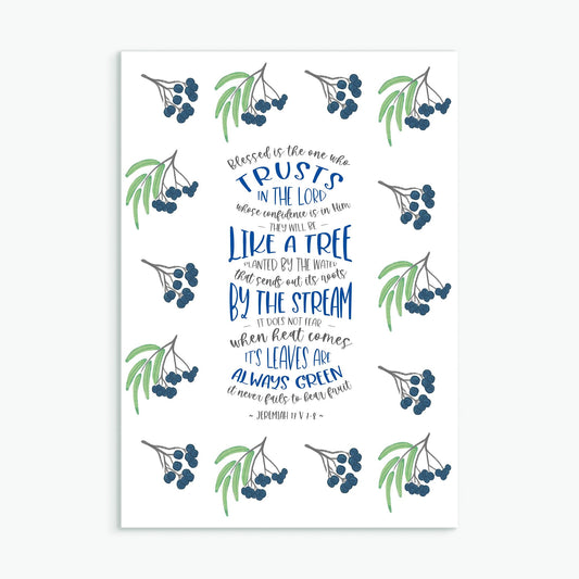 Blessed is the One Who Trusts Greeting Card - Re-vived