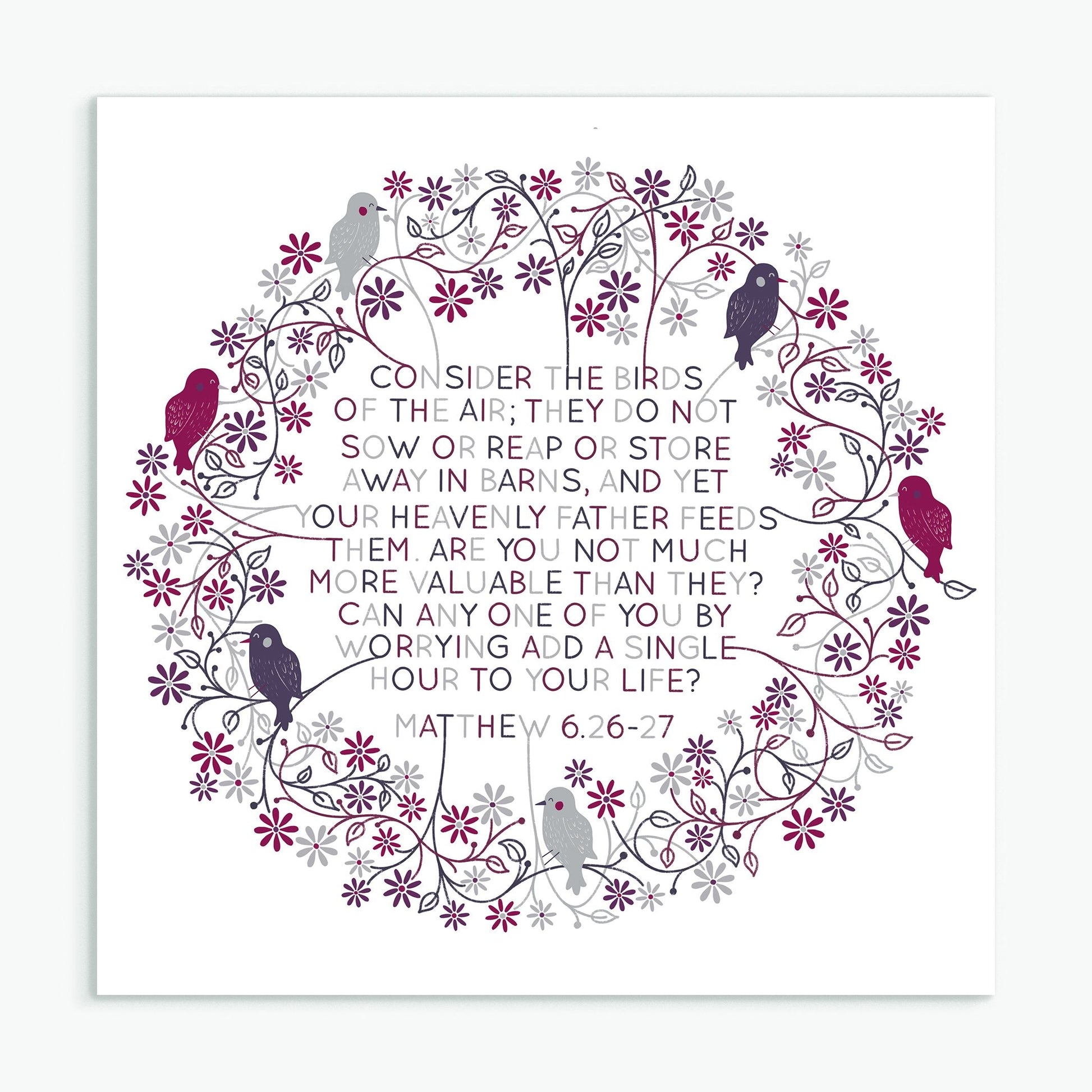 Consider The Birds Greeting Card - Re-vived