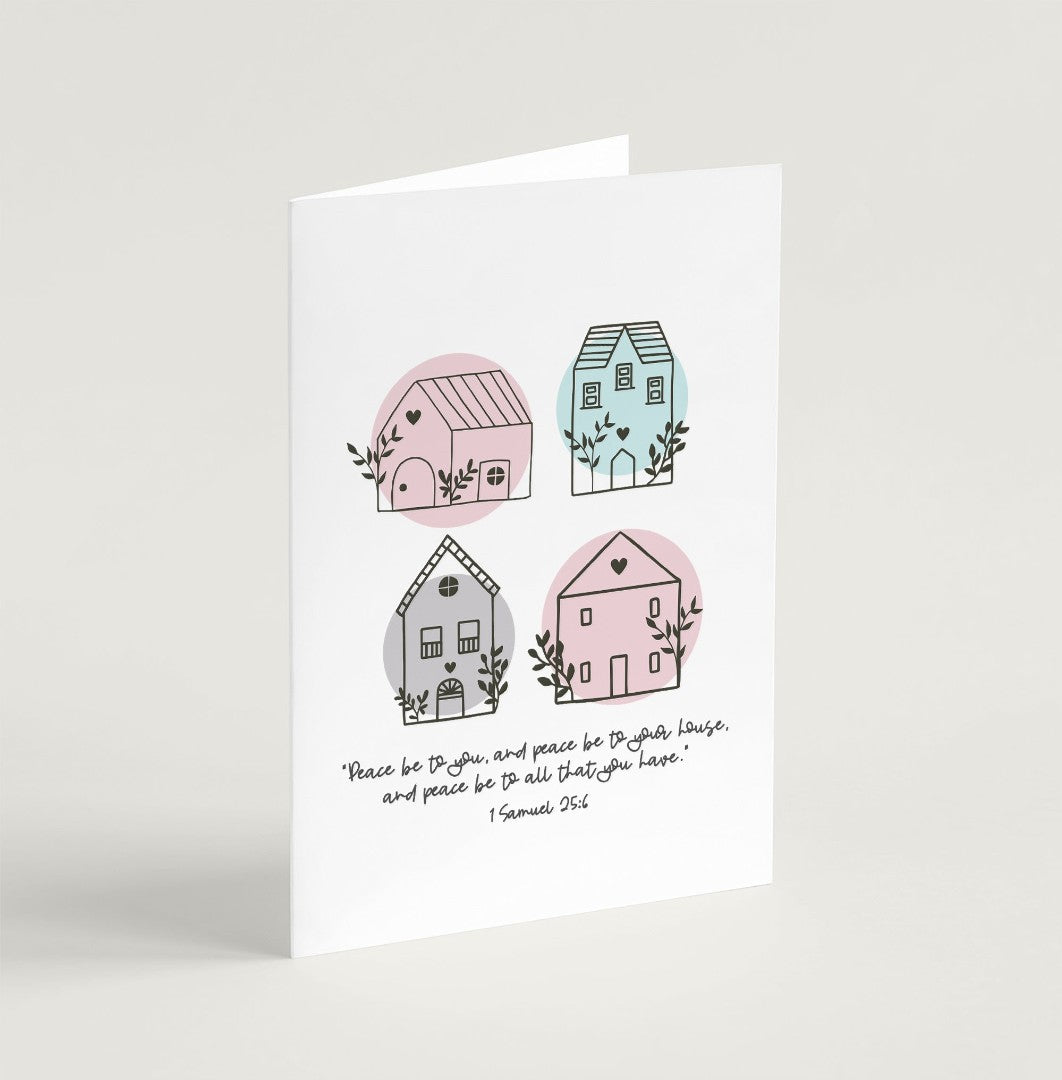 Peace Be To Your House (Scandi Home) - Greeting Card - Re-vived