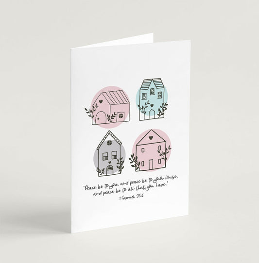 Peace Be To Your House (Scandi Home) - Greeting Card - Re-vived