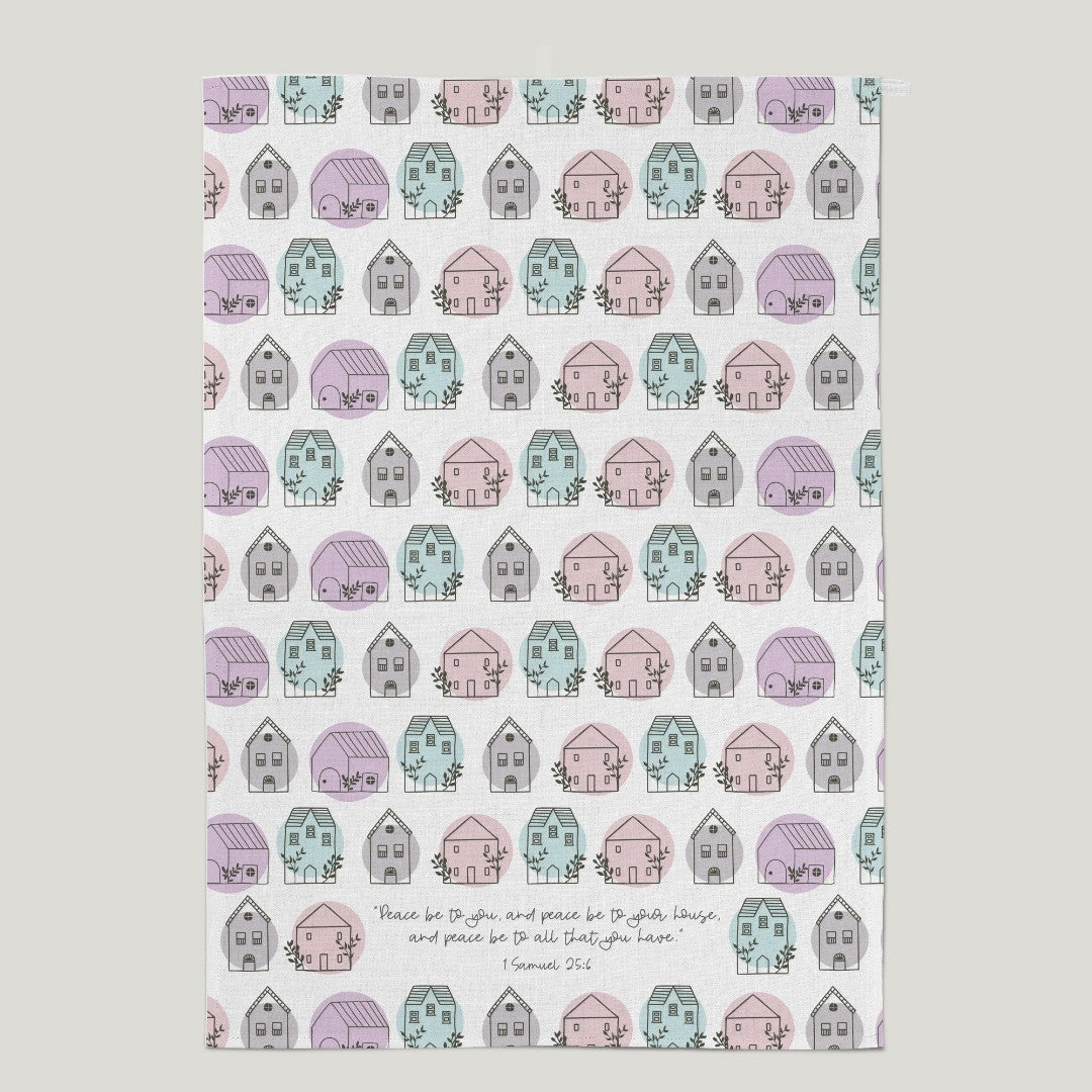 Peace To You and Peace To Your House Tea Towel - Re-vived