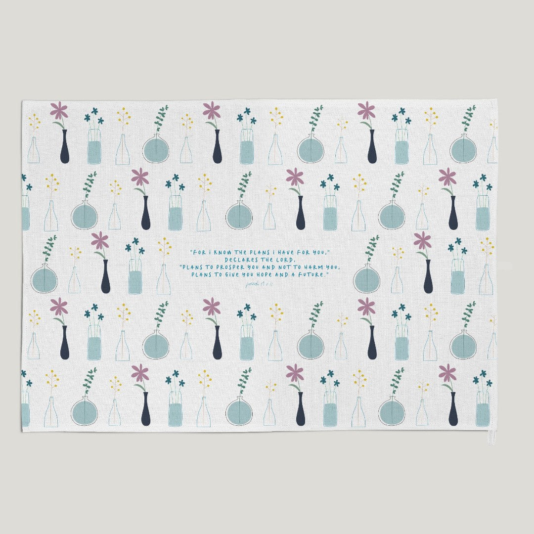 For I Know the Plans Tea Towel - Re-vived