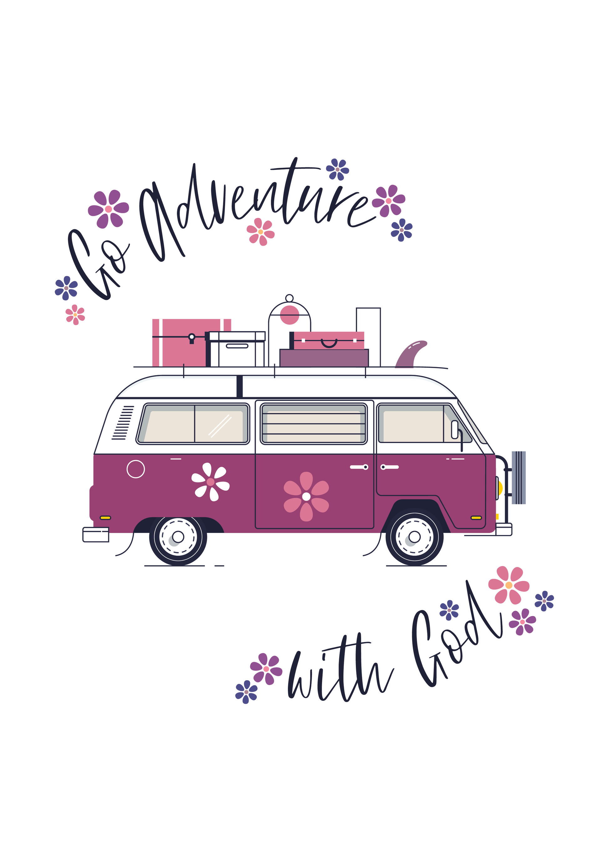 Go Adventure (Flowers)  - Mini Card - Re-vived
