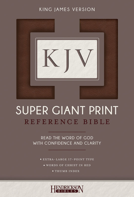 KJV Super Giant Print Reference Bible, Brown, Indexed - Re-vived