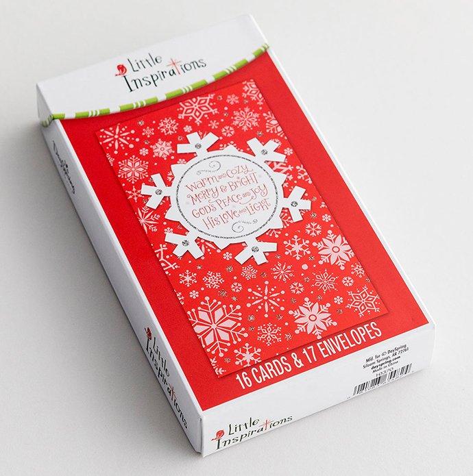 Warm and Cozy Snowflake Boxed Christmas Cards (Box of 16)