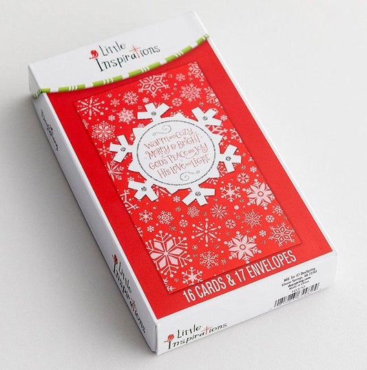 Warm and Cozy Snowflake Boxed Christmas Cards (Box of 16)