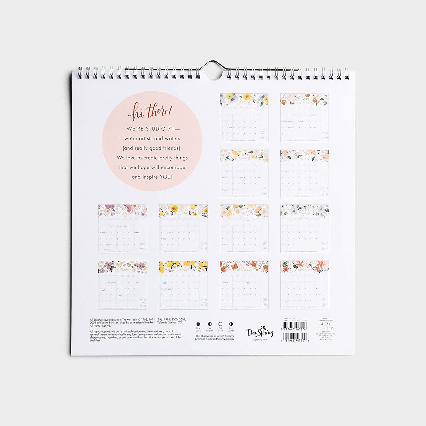 2021 Calendar: Beauty Love Joy Kindness