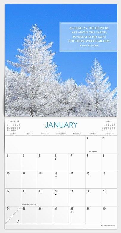 2021 Mini Wall Calendar: Psalms