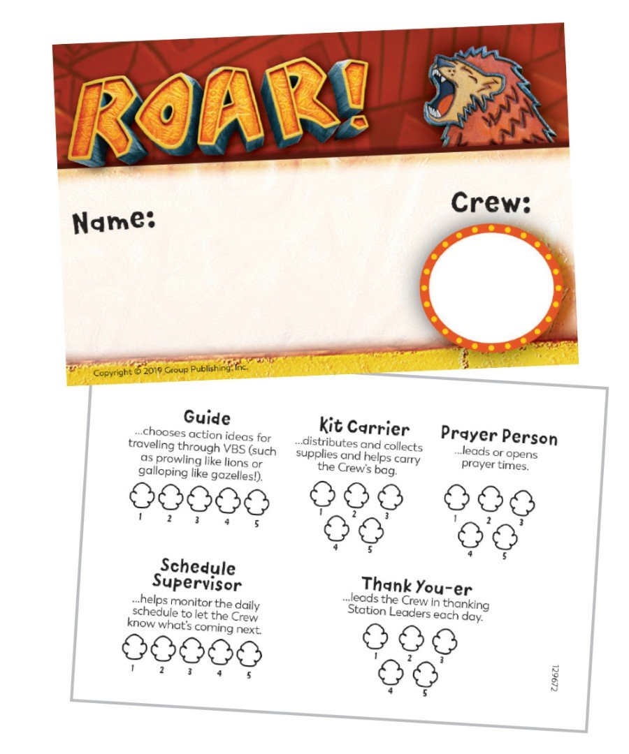 Roar Name Badges (Pack of 10)
