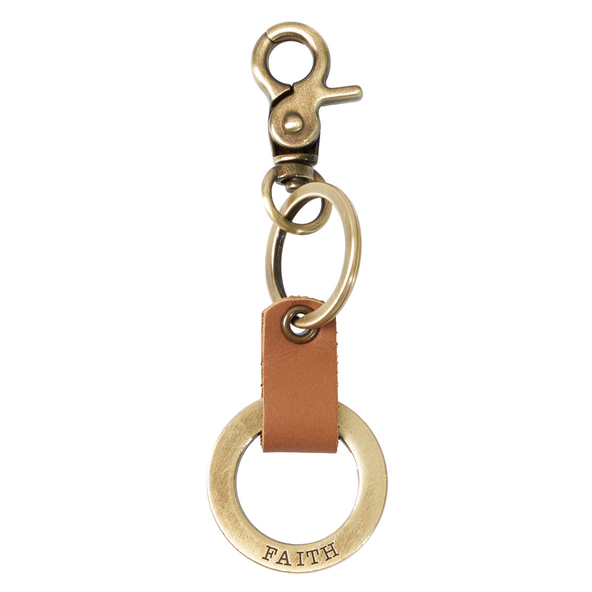 Faith Leather Keyring