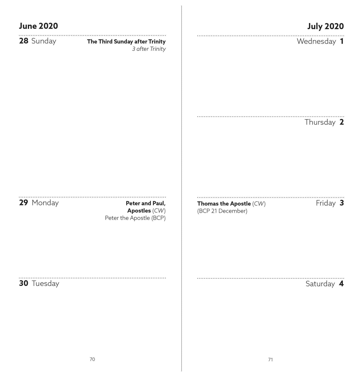 Church Pocket Book and Diary 2020, Spot Blush
