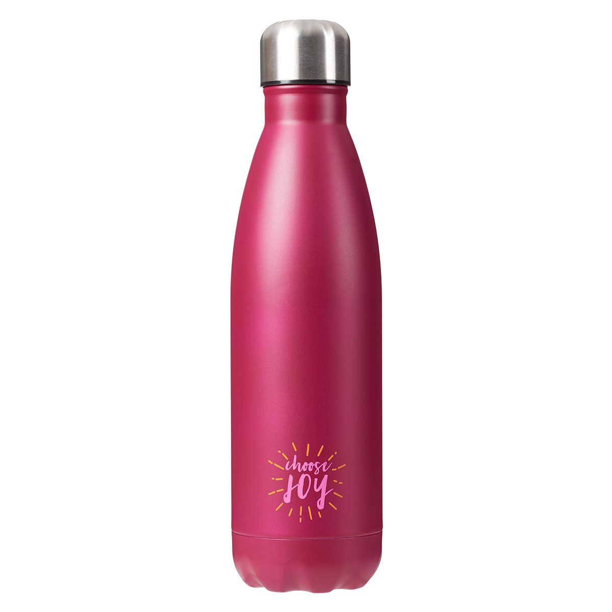 Choose Joy in Pink Stainless Steel Water Bottle