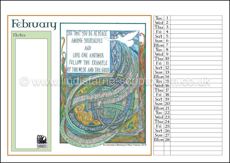 2022 Lindisfarne Scriptorium Art Calendar
