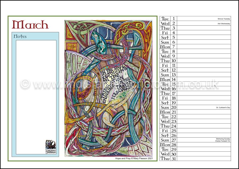 2022 Lindisfarne Scriptorium Art Calendar