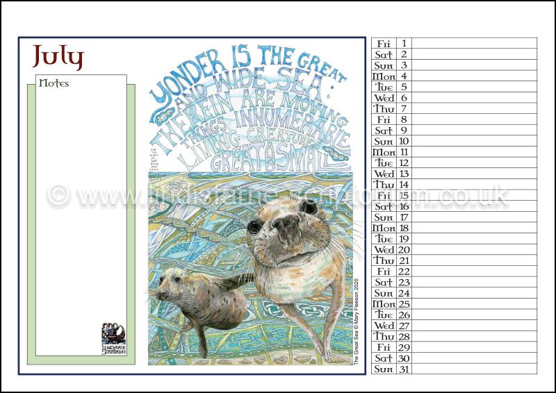 2022 Lindisfarne Scriptorium Art Calendar