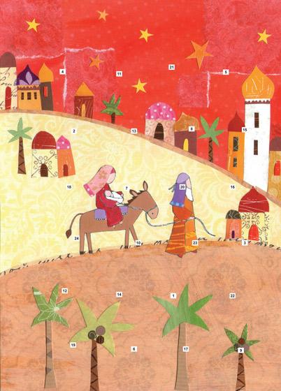 Journey to Bethlehem Advent Calendar Card