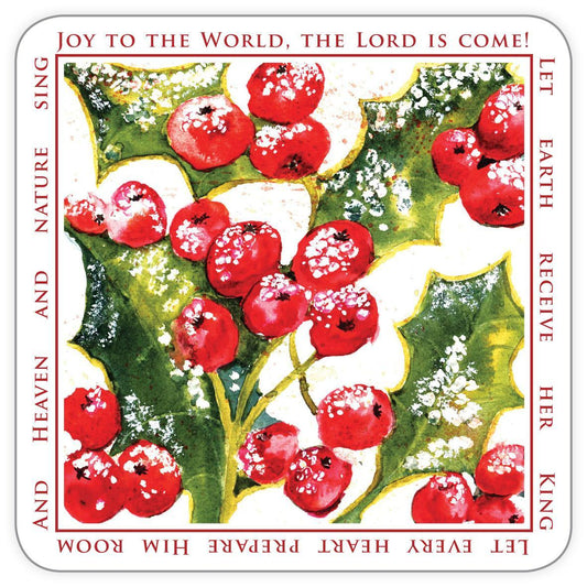 Holly Christmas Coaster