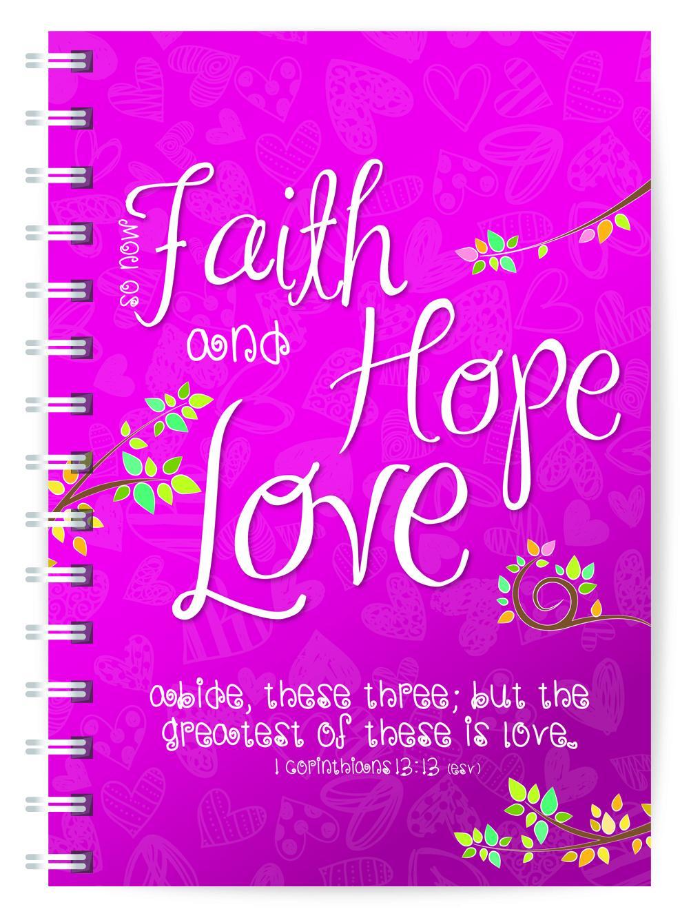 Faith, hope & love A5 notebook