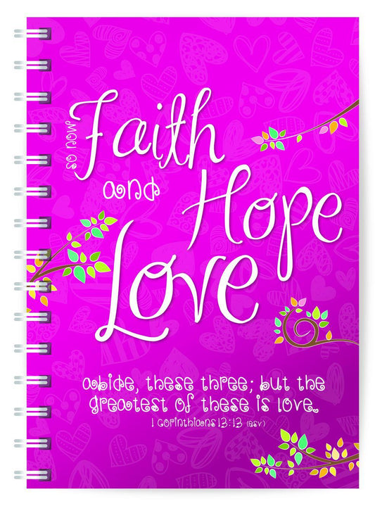 Faith, hope & love A5 notebook