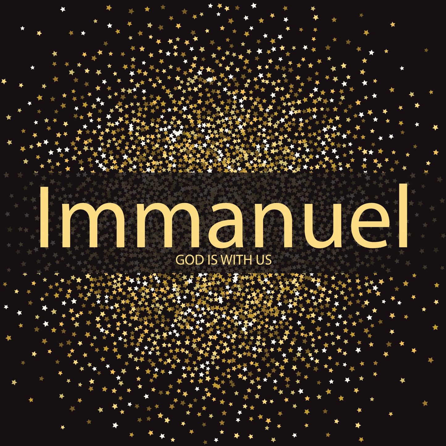 Immanuel Black Christmas Cards (Pack of 10)