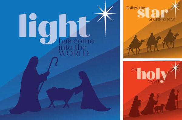 Assorted Charity Christmas Cards - 3 Designs (Pack of 18)
