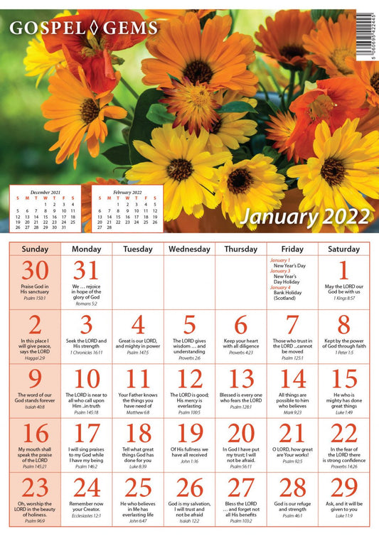 2022 Calendar: Gospel Gems