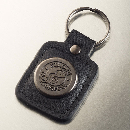 Strong/Courageous Keyring in Tin