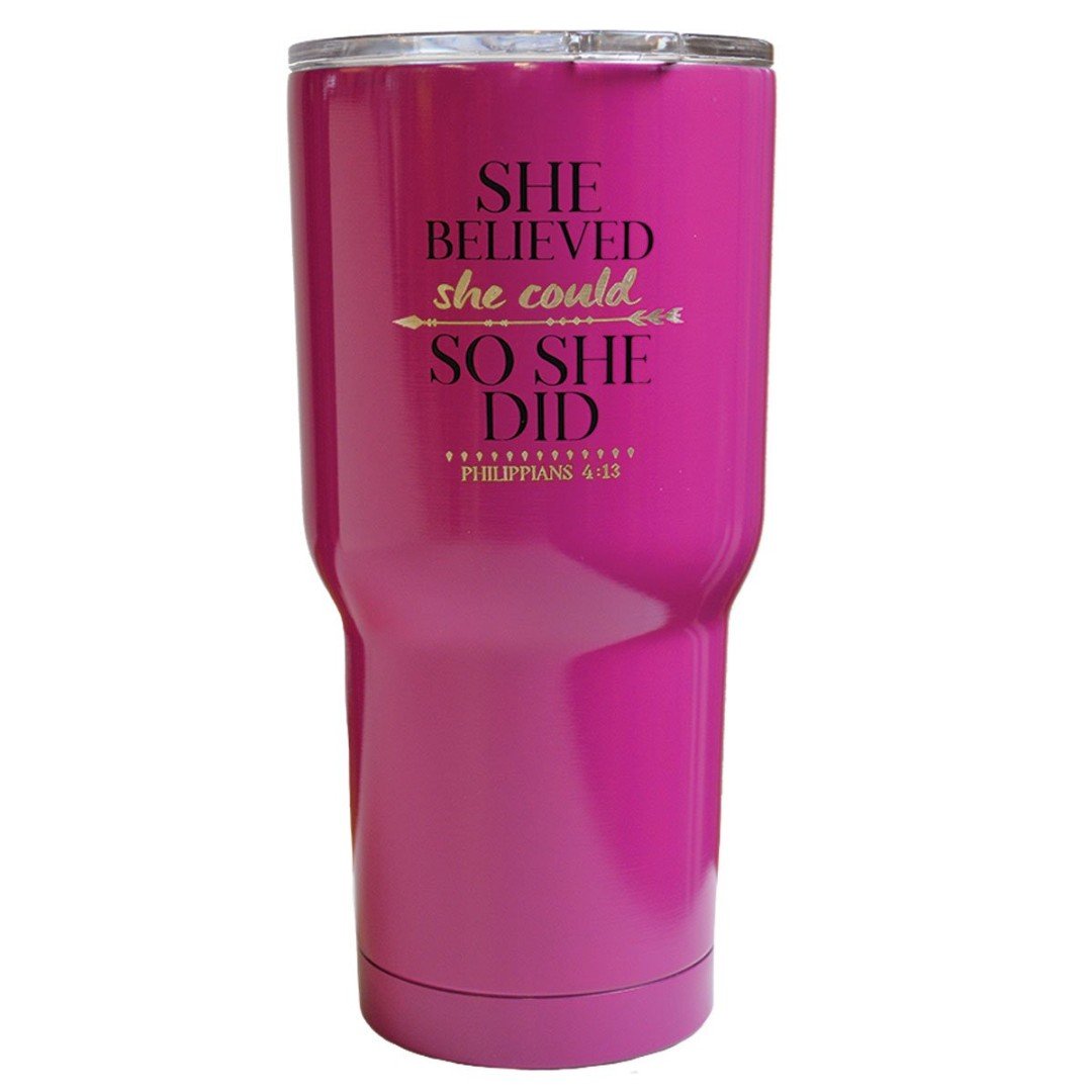 She Believed Stainless Steel Tumbler