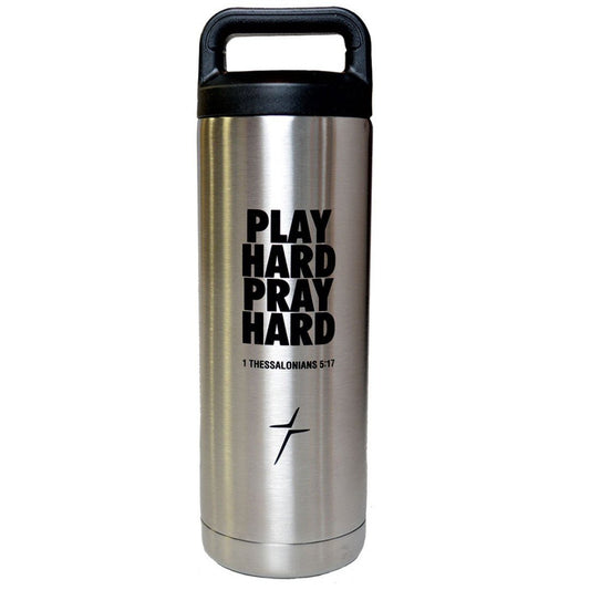 Play Hard Pray Hard Stainless Steel Bottle
