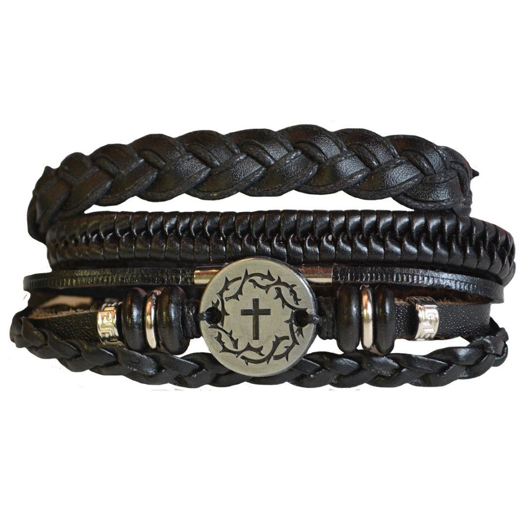 Faith Gear Guy's Bracelet - Crown Cross