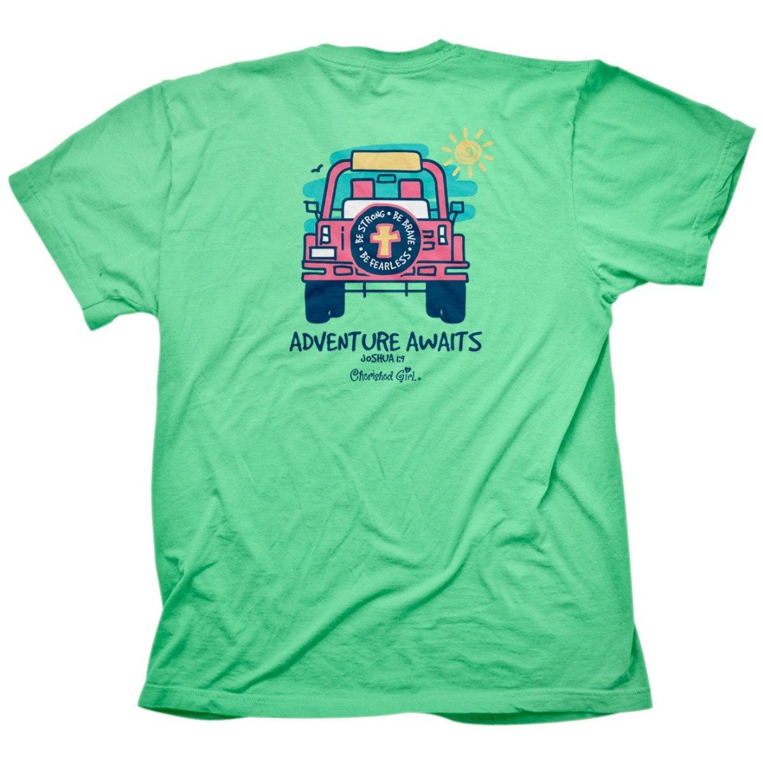 Cherished Girl Adventure Awaits T-Shirt, 2XLarge