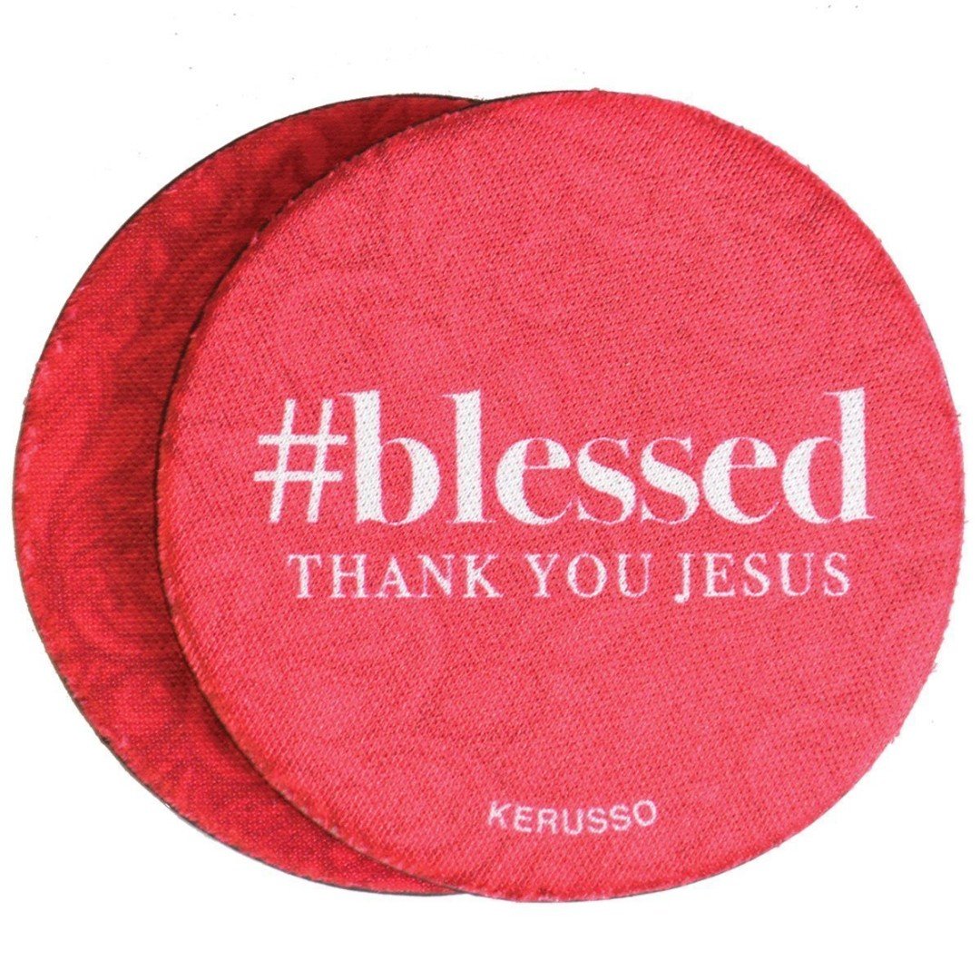#Blessed Auto Coaster (2-pack)