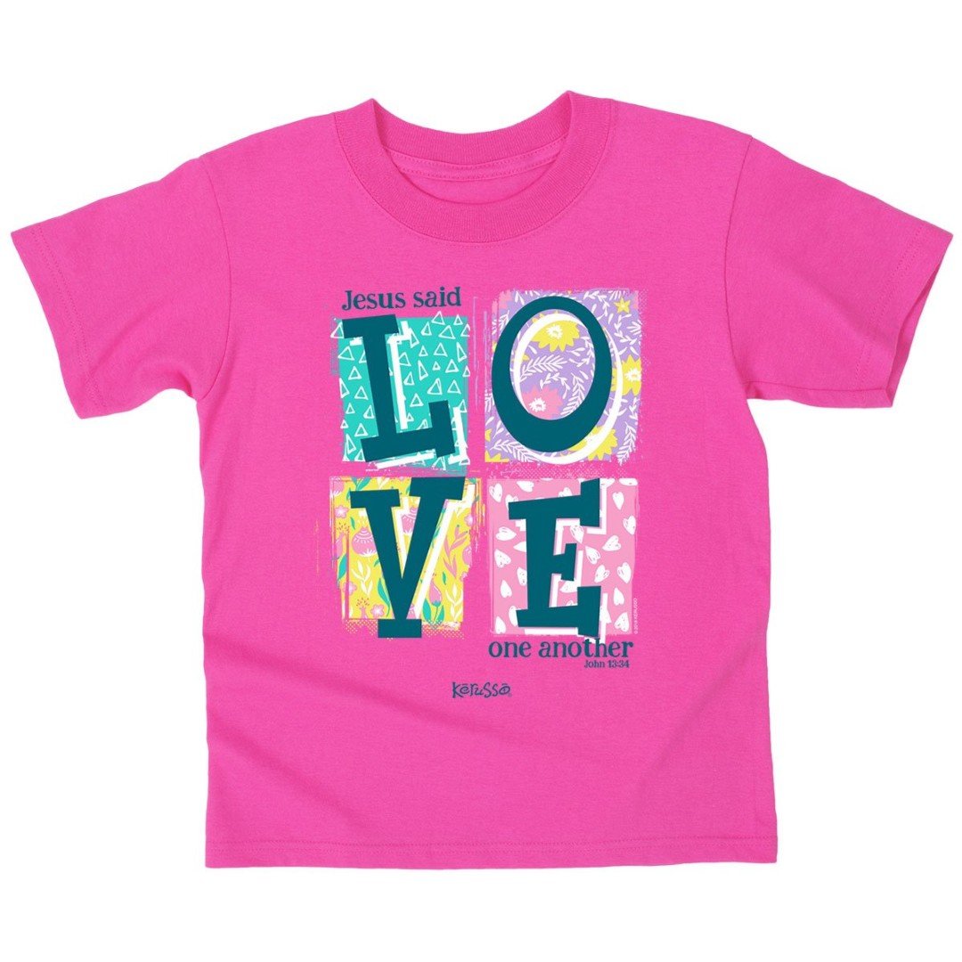 Love Blocks Kids T-Shirt, Medium