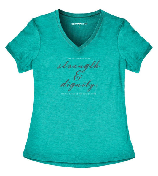 Strength Teal T-Shirt, Large