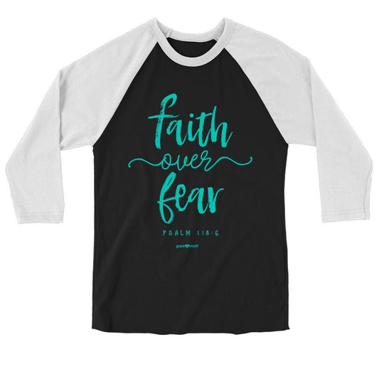 Faith Over Fear Raglan T-Shirt, Large