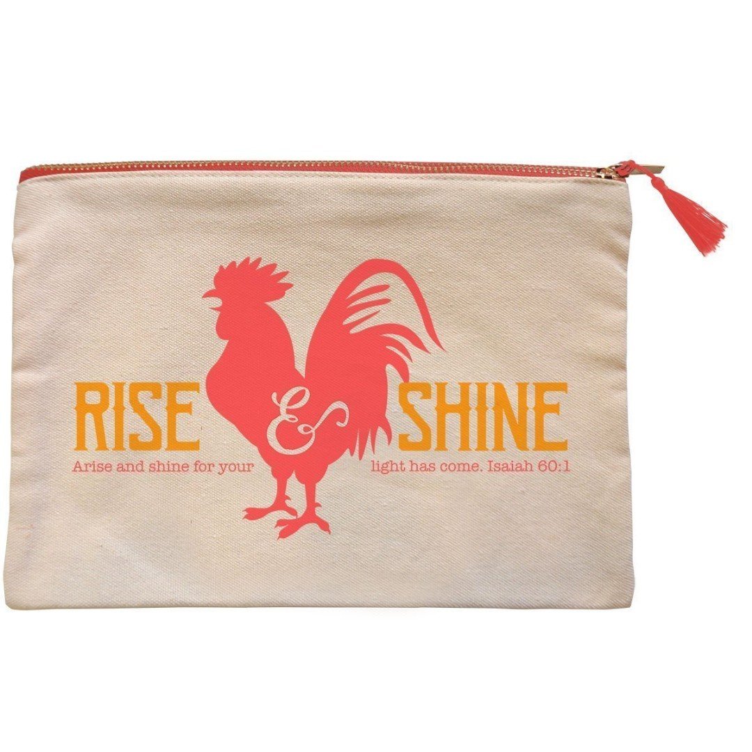 Rise and Shine Canvas Zipper Bag
